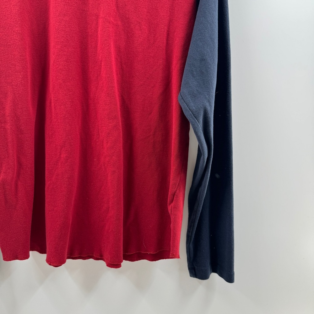 Gap Red & Navy Raglan Long Sleeve Shirt Men’s Size Large - Picture 3 of 5